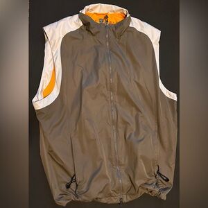 Nike Taupe Vest with Orange Accent